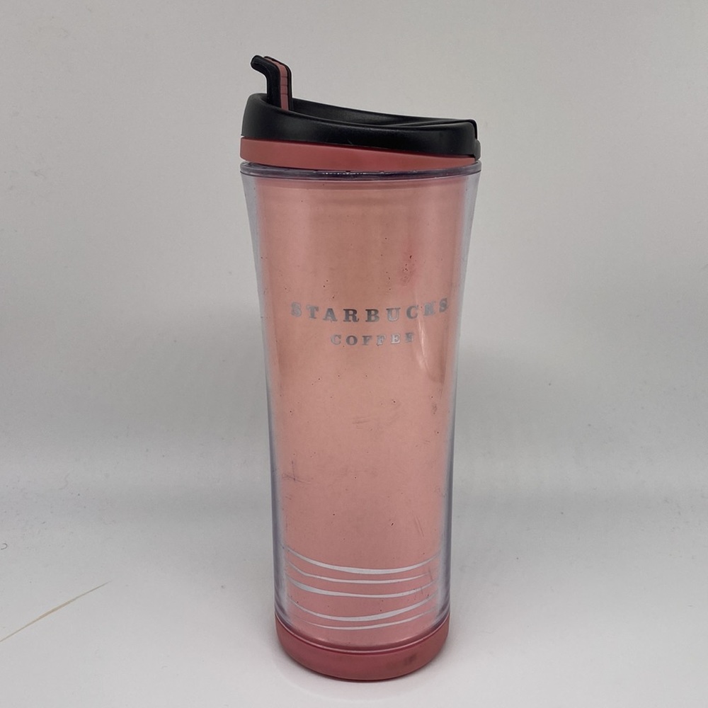 Starbucks 2007 Pink Travel Coffee Mug Tumbler 16 Oz Fl